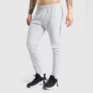 Gymshark arrival woven joggers size medium light grey